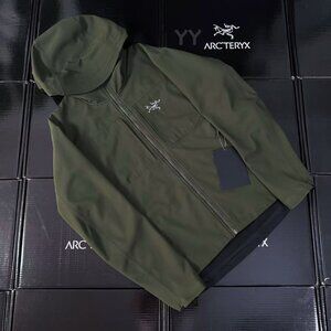 Arc'teryx Military Green Hooded Jacket, Size L.